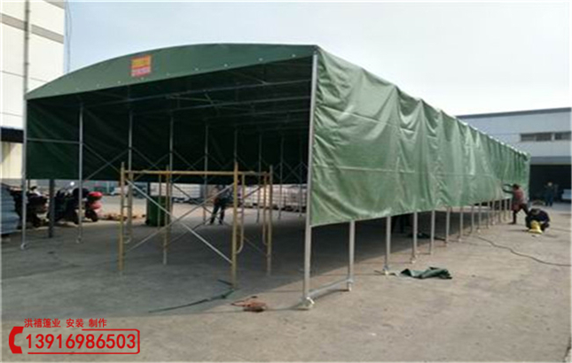 活动伸缩雨棚 推拉蓬123