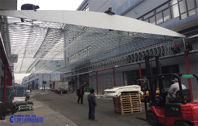 活动伸缩雨棚 推拉蓬90