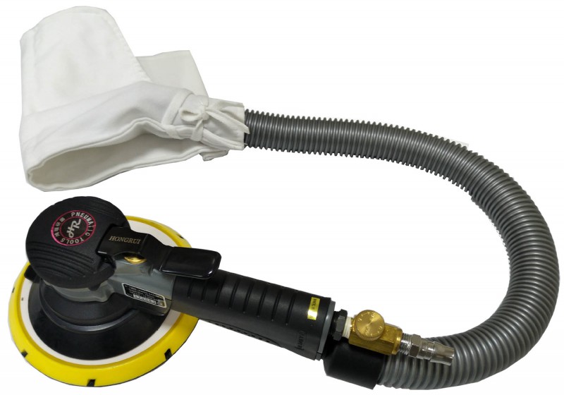 6寸直柄自动吸尘气动大偏心打磨机